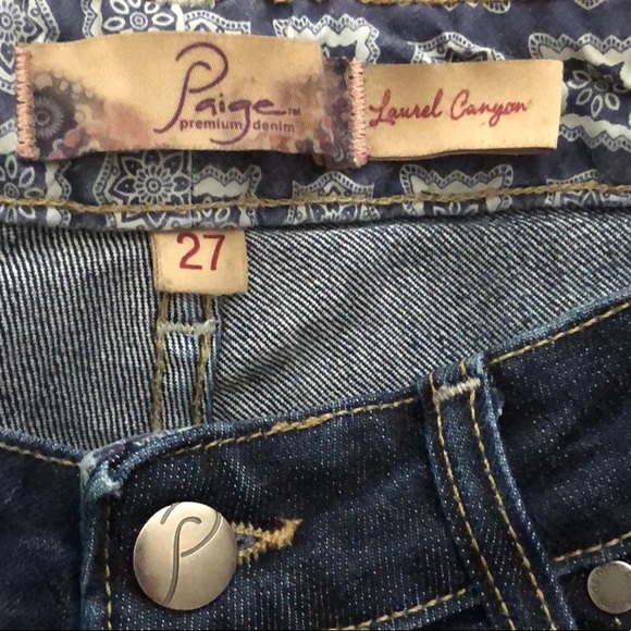 PAIGE Laurel Canyon Low Cut Bootcut Jeans, Sz. 27 - Picture 7 of 8